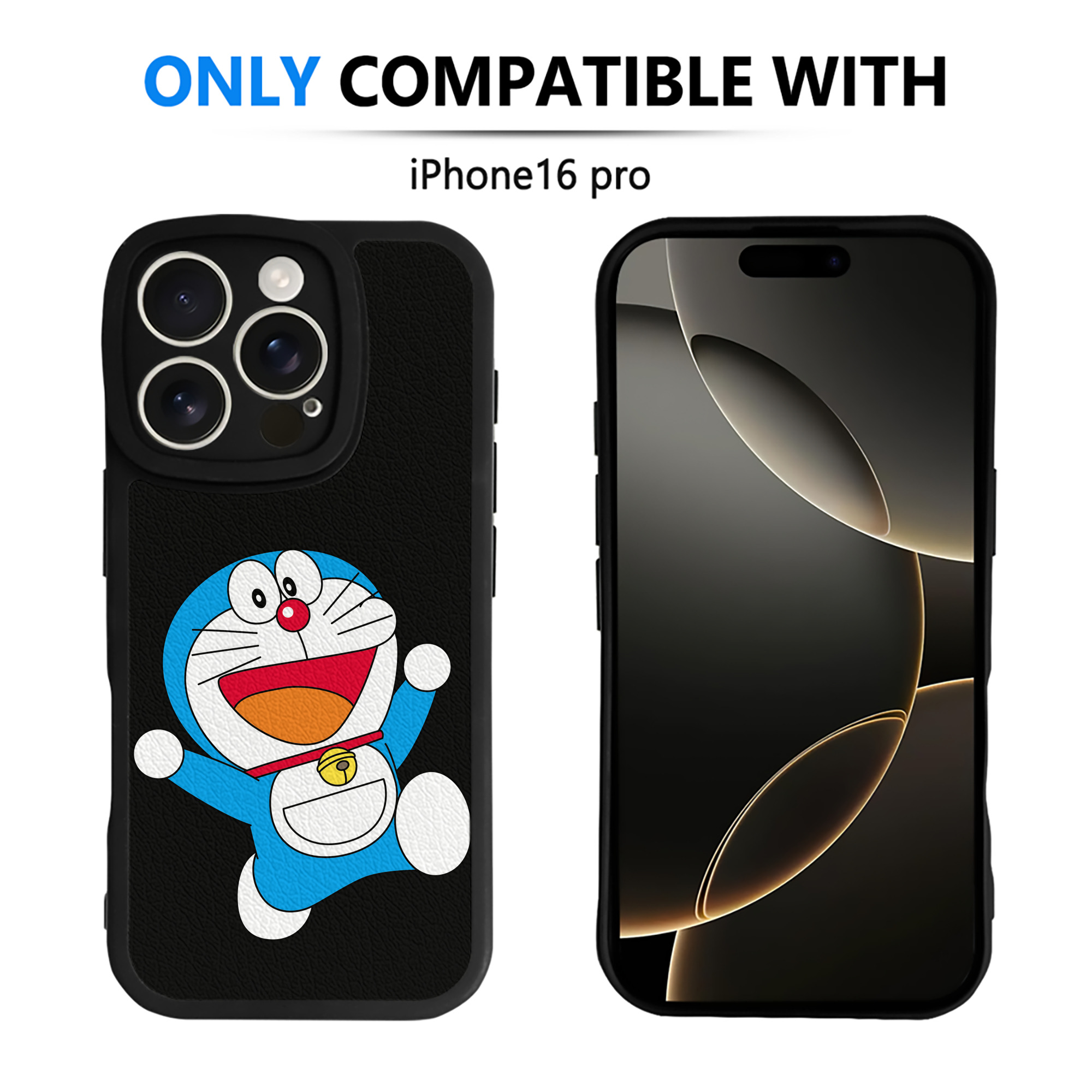 （画像用） ドラえもん Doraemon 【iPhone 16シリーズ対応】シリコンスマホケース（レザー調） 材質：シリコン
